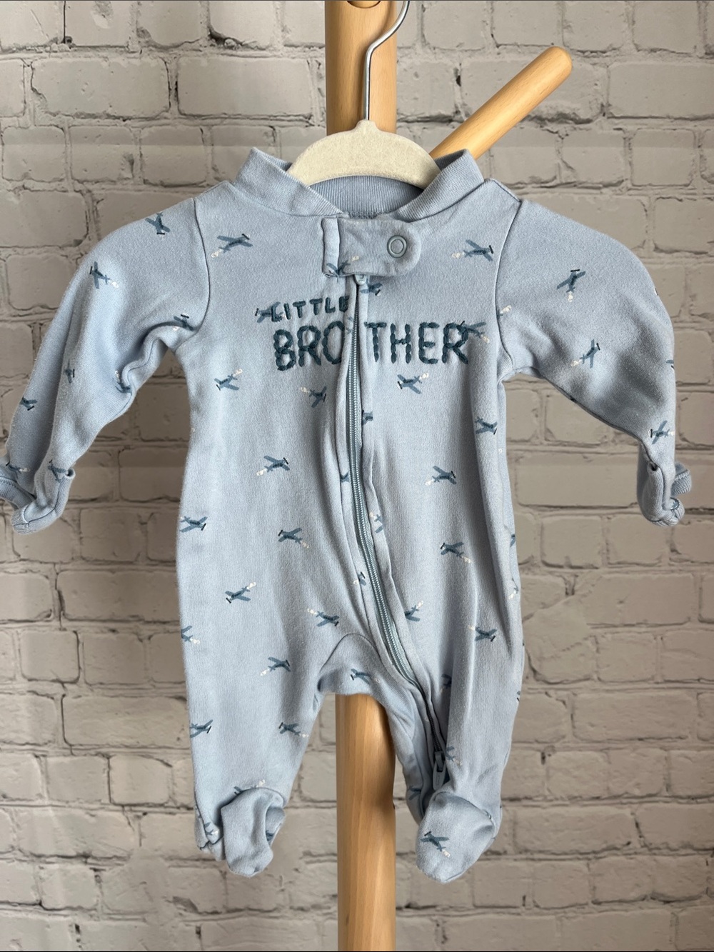 ⭐️⭐️PICK 5 / $20 Carter's Little Brother Light Blue Baby Footed Pajamas